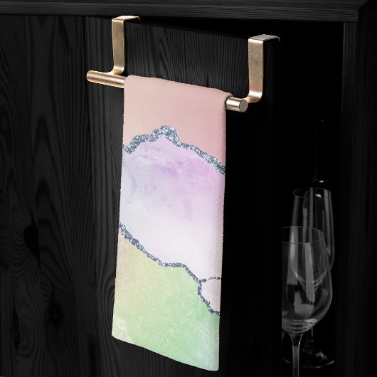 Peachy Agaat | zachte pastel Waterverf Ombre Theedoek