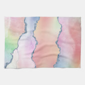 Peachy Agaat | zachte pastel Waterverf Ombre Theedoek (Horizontaal)