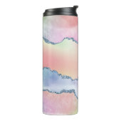 Peachy Agaat |  zachte pastel Waterverf Ombre Thermosbeker (Gedraaid links)