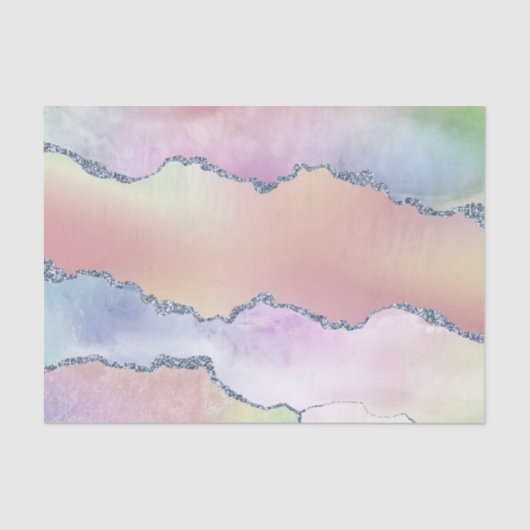 Peachy Agaat | zachte pastel Waterverf Ombre Tissuepapier (Voorkant)