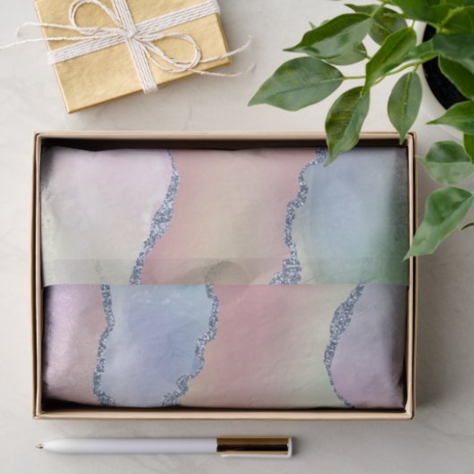 Peachy Agaat |  zachte pastel Waterverf Ombre Tissuepapier (Geschenk)