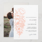 Peachy Anemone Kaart (Voorkant / Achterkant)