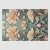 Peachy Aqua Elegance - Decoupage - Tissuepapier (Voorkant)