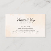 Peachy Beige Gouden Glitter Agaat Haar Stylist Sal Visitekaartje (Voorkant)