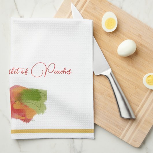 Peachy Bliss Theedoek (Quarter Fold)