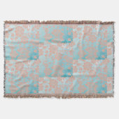 Peachy Bloemen Kant & Blauwgroen Deken (Voorkant)