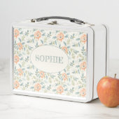 Peachy Blossoms Bloemen Gepersonaliseerde Lunch Bo (In situ)