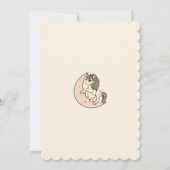 Peachy Blush Pink Celestial Baby shower Kaart (Achterkant)