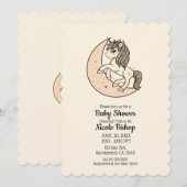 Peachy Blush Pink Celestial Baby shower Kaart (Voorkant / Achterkant)