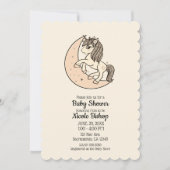 Peachy Blush Pink Celestial Baby shower Kaart (Voorkant)