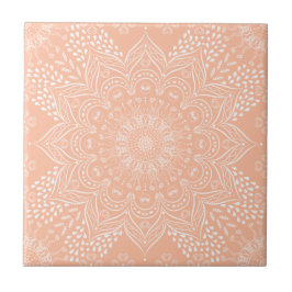 Peachy Boho Mandala Tegeltje