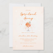 Peachy Cocktail besprenkeld weg 30ste verjaardagsf Kaart (Voorkant)