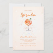 Peachy Cocktail Liefde bij First Spritz Vrijgezell Kaart (Voorkant)