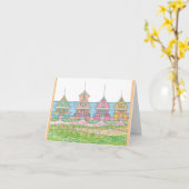 Peachy Cottages Note Cards Kaart (Gele Bloem)