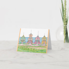 Peachy Cottages Note Cards Kaart