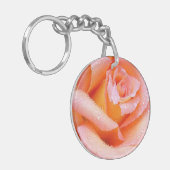 Peachy Dew Roos Beauful Photo Sleutelhanger (Voorkant Links)