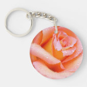 Peachy Dew Roos Beauful Photo Sleutelhanger (Voorkant)