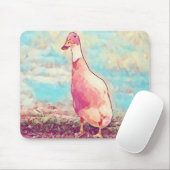 Peachy en Aqua Blue Duck Art Muismat (Met muis)