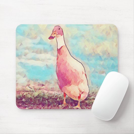 Peachy en Aqua Blue Duck Art Muismat (Met muis)