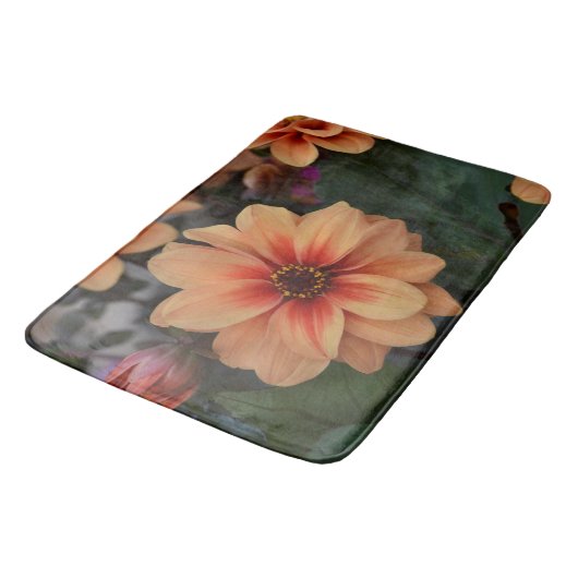 Peachy Floral Bath Mat (Gekanteld)