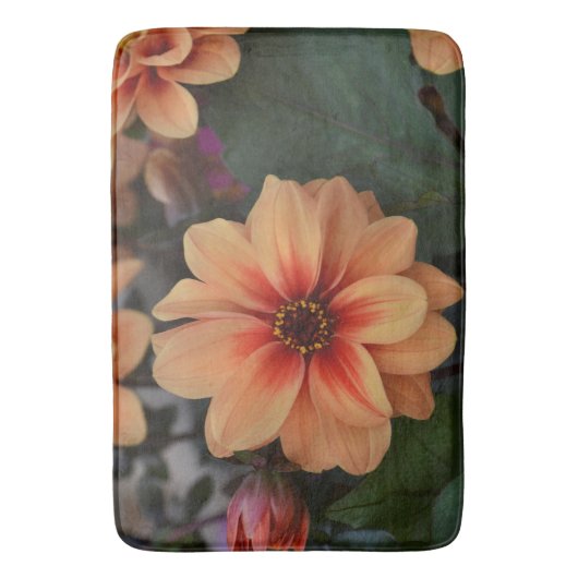 Peachy Floral Bath Mat (Voorkant Verticaal)