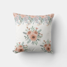 Peachy Floral Delight Pillow Kussen