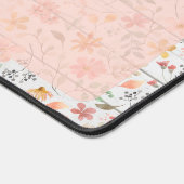 Peachy Floral Design - Gepersonaliseerde bureaulat Bureaumat (Hoek)