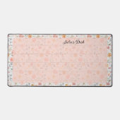 Peachy Floral Design - Gepersonaliseerde bureaulat Bureaumat (Voorkant)