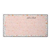 Peachy Floral Design - Gepersonaliseerde bureaulat