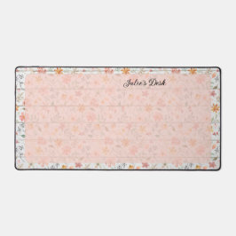 Peachy Floral Design - Gepersonaliseerde bureaulat Bureaumat