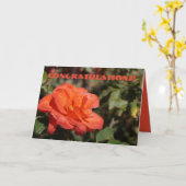 Peachy Floral Felicitatiekaart Kaart (Gele Bloem)