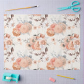 Peachy Floral Series Design 2 Tissuepapier (Craft)