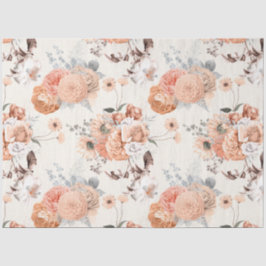 Peachy Floral Series Design 2 Tissuepapier