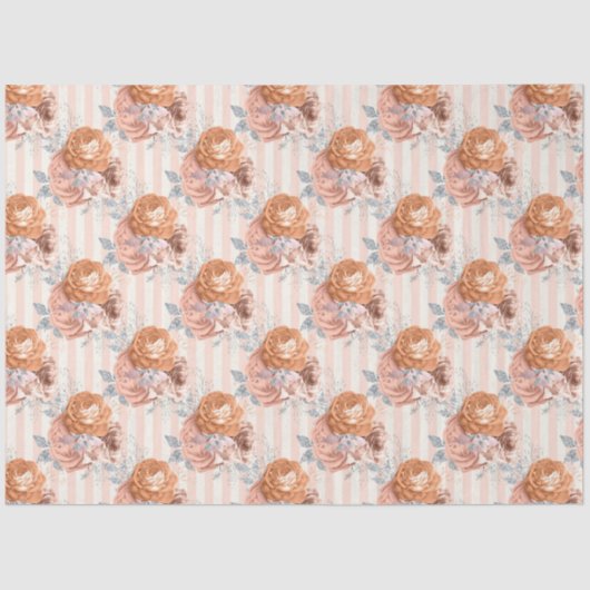 Peachy Floral Series Design 5 Tissuepapier (Voorkant)