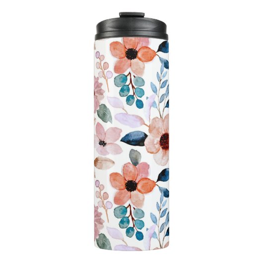 Peachy Flower Tumbler Thermosbeker (Voorkant)