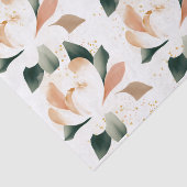 Peachy Gold Peonies Gespikkeld tissuepapier (Detail)