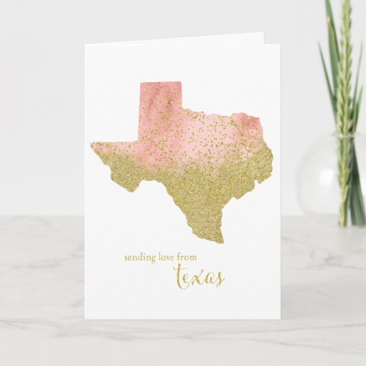 Peachy Gold stuurt liefde uit Texas Bedankkaart (Voorkant)