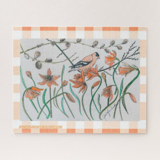 Peachy Goldfinch Puzzle Legpuzzel