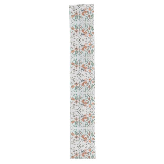 Peachy Goldfinch Table Runner Lange Tafelloper (Voorkant)