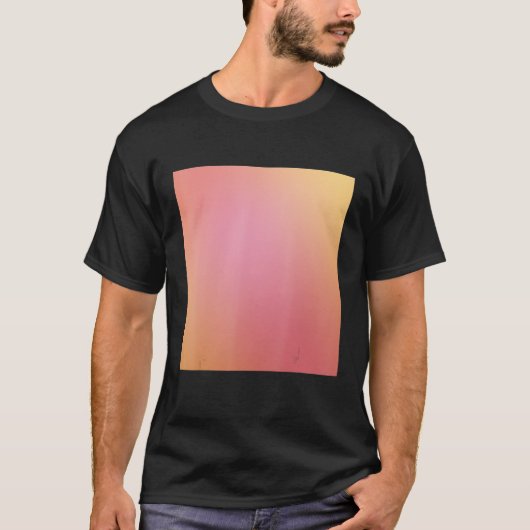 Peachy Gradient - Roze Oranje geel ombre T-shirt (Voorkant)