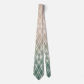 Peachy Green Rearrangeerde Argyle Stropdas (Voorkant)