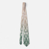Peachy Green Rearrangeerde Argyle Stropdas (Achterkant)