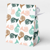 Peachy groene Franse hoorn | Muzikant Party Supply Bedankdoosjes (Achterkant)