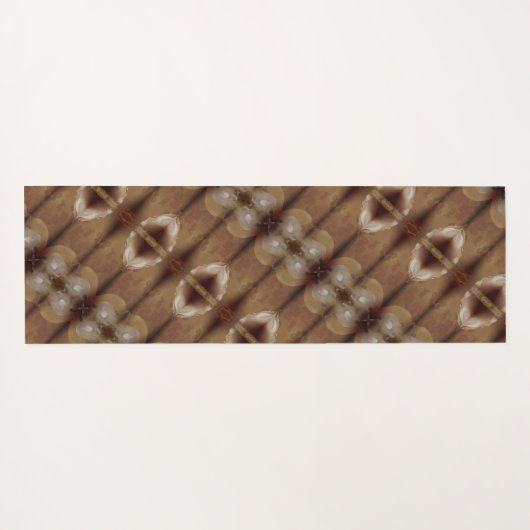 Peachy Ikat 3 Yogamat (Achterkant (horizontaal))