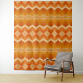 Peachy Ikat 7 Wandkleed (In situ)