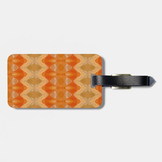 Peachy Ikat Bagagelabel (Achterkant horizontaal)