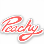" Peachy " in rode sticker (Voorkant)