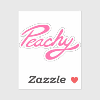 " Peachy " , in roze sticker