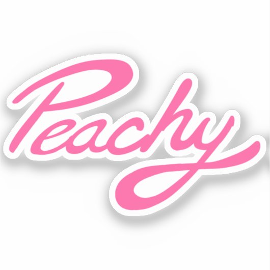 " Peachy " , in roze sticker (Voorkant)