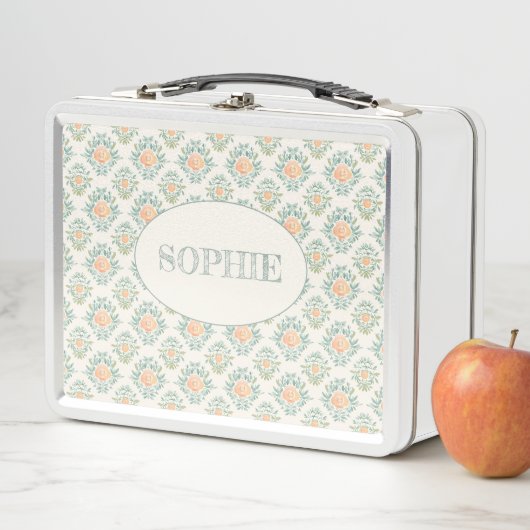Peachy Keen Blossoms Gepersonaliseerde Lunch Box (In situ)